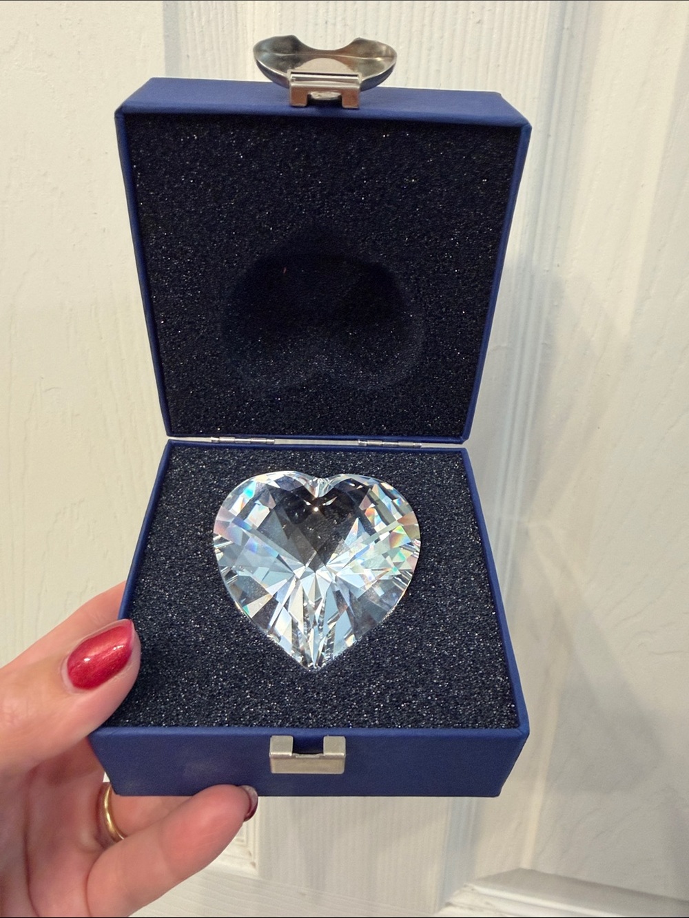 Faceted Heart Crystal Accent - Swarovski